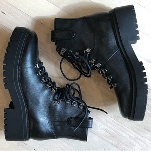 Marc Fisher lug sole lace up boot